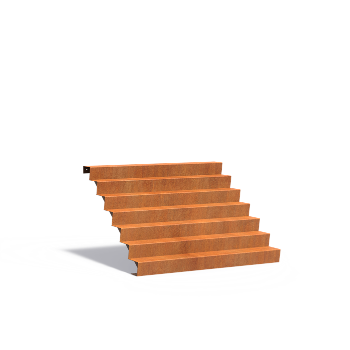 Corten Steel Stairs - 7 Steps 2000x1680x1190
