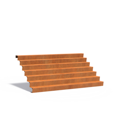 Corten Steel Stairs - 7 Steps 3000x1680x1190