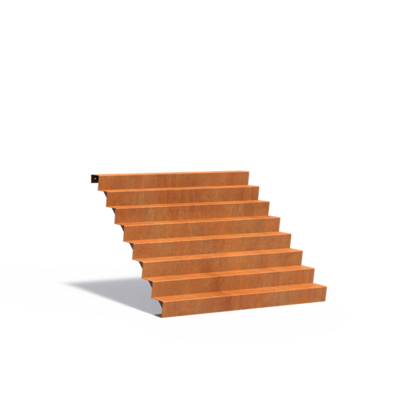Corten Steel Stairs - 8 Steps 2000x1920x1360