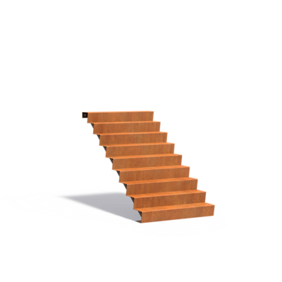 Corten Steel Stairs - 9 Steps 1250x2160x1530