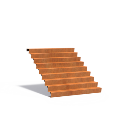 Corten Steel Stairs - 9 Steps 2000x2160x1530