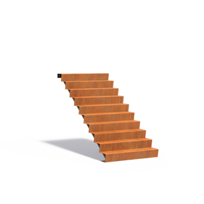Corten Steel Stairs - 10 Steps 1250x2400x1700