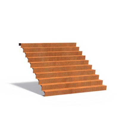 Corten Steel Stairs - 10 Steps 2500x2400x1700