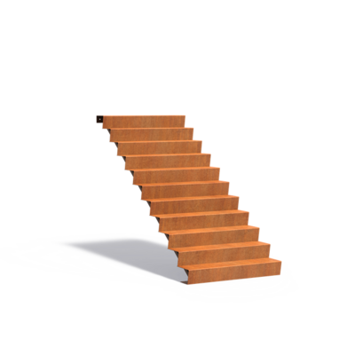 Corten Steel Stairs - 11 Steps 1250x2640x1870