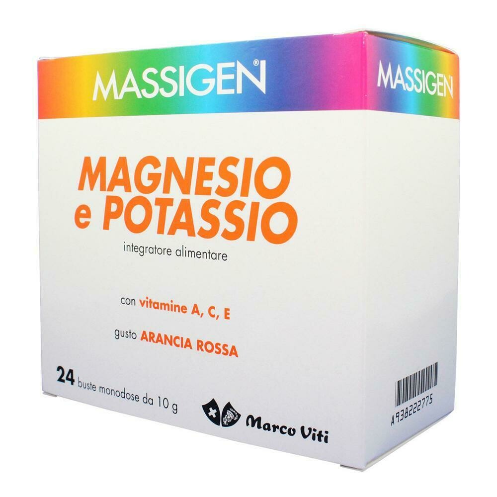 Massigen magnesio potassio con vitamine A, C, E 24 + 6 bustine