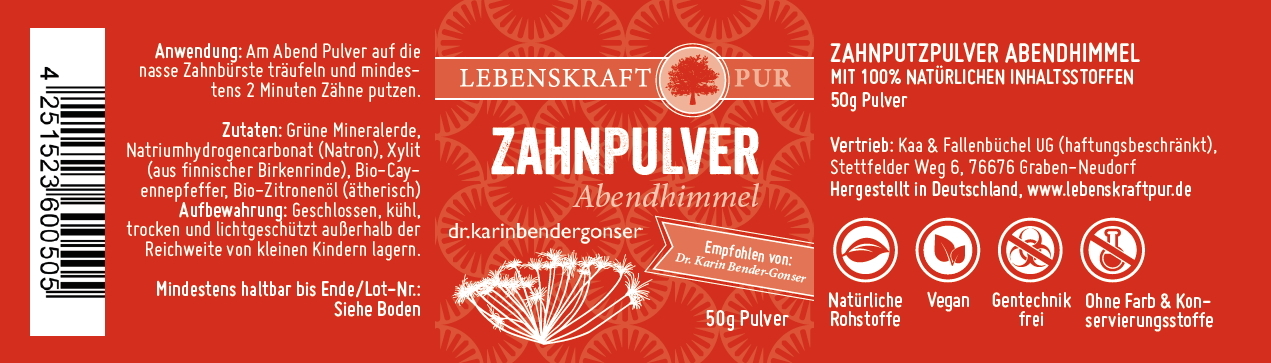 Zahnpulver Abendhimmel