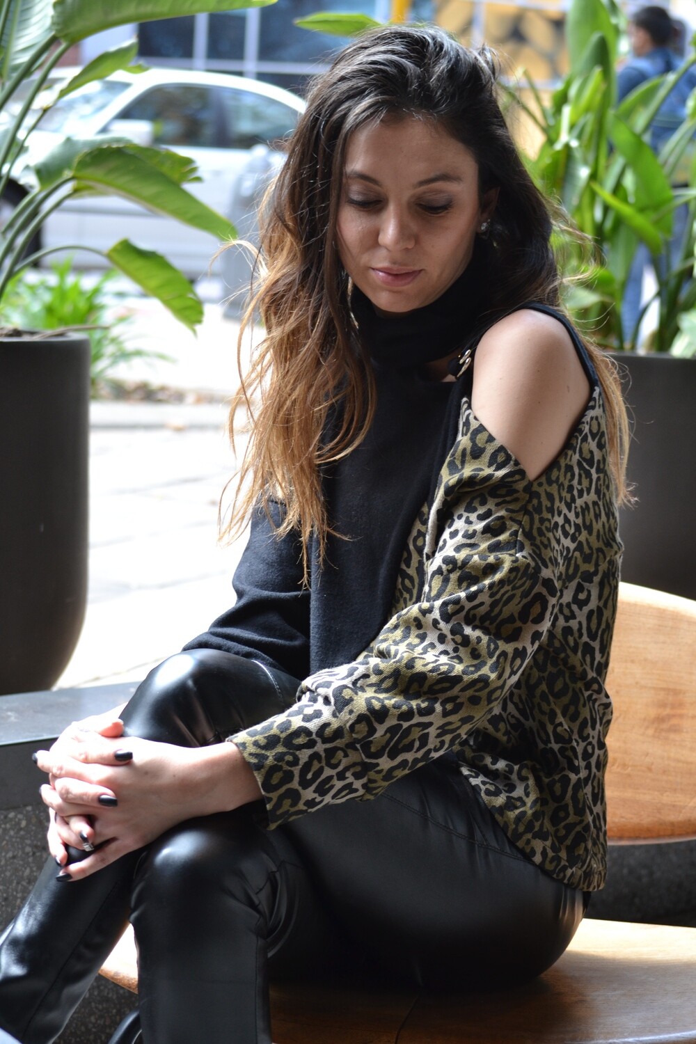 Aria Cut out top
Brooklyn Leather Pants