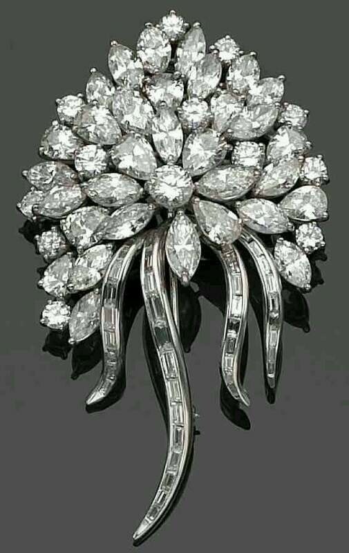 Fransk diamantbroche