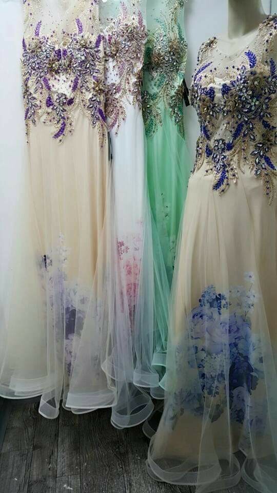 Lace evening dress design