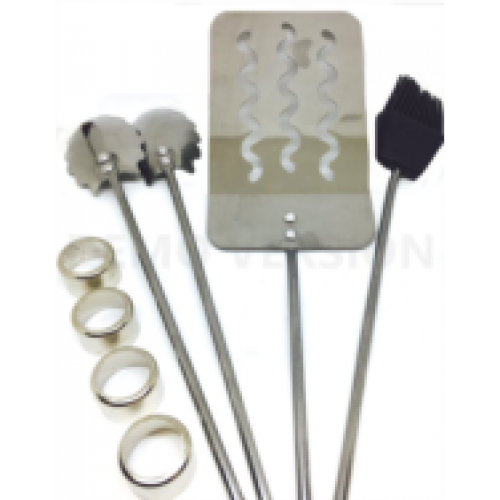 ​BBQ Stainless Grilling Set 3pc (Round Shanks) Woodturning Kit