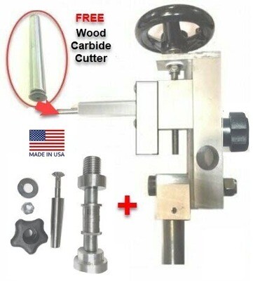 EZ Sphere COMBO Jig with Threading Spindle add-on Kit - Cut a perfect sphere or cut wooded threads with the same jig