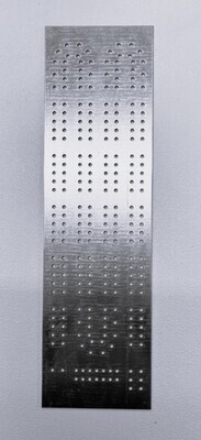 Cribbage Board 2-lane Steel Template (Woodworking Kit)