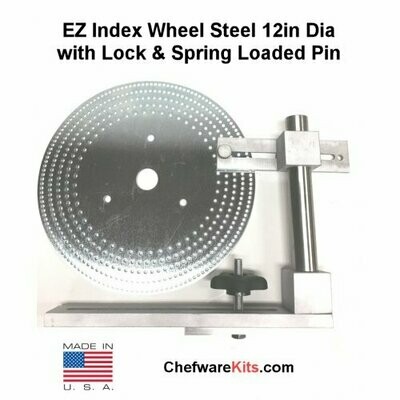 EZ Index Steel 12in dia Wheel w/ 1-1/4in Hole w/ Locking Post Kit (Spring Loaded Pin)