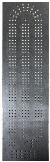 Cribbage Board 3-Lane Steel Template