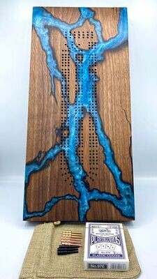 Cribbage Board 3-Lane Steel Template