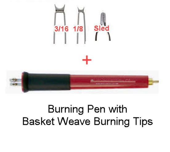 Basket Weave Illusion ​Pen Burning Kit w/ 3pc Burning Tip Set