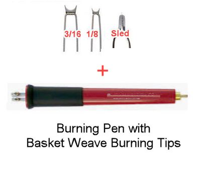 Basket Weave Illusion ​Pen Burning Kit w/ 3pc Burning Tip Set