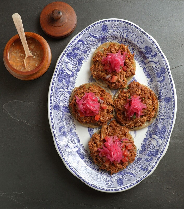 Panuchos de cochinita pibil, Yucatán.