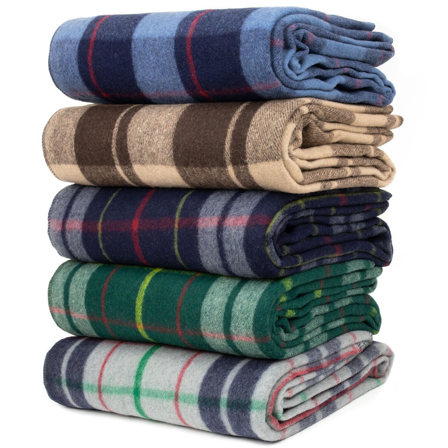 Classic Wool Plaid Blanket - by Swiss Link