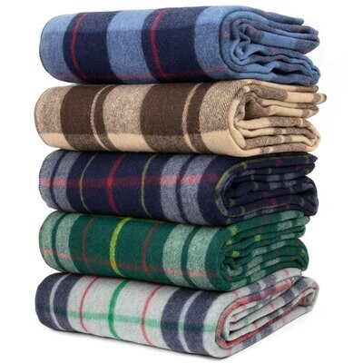 Classic Wool Plaid Blanket - by Swiss Link