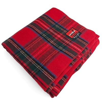 Royal Stewart Plaid Wool Blanket - by Swisslink
