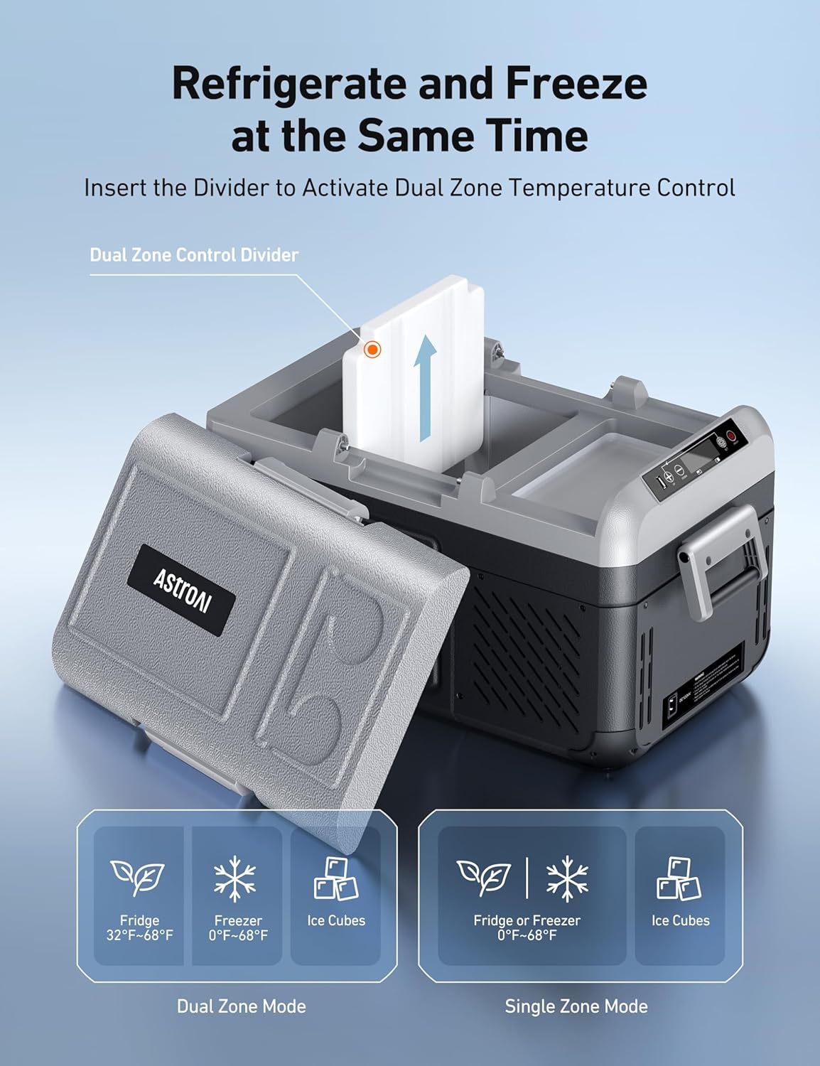 AstroAI Dual Zone 18L Fridge