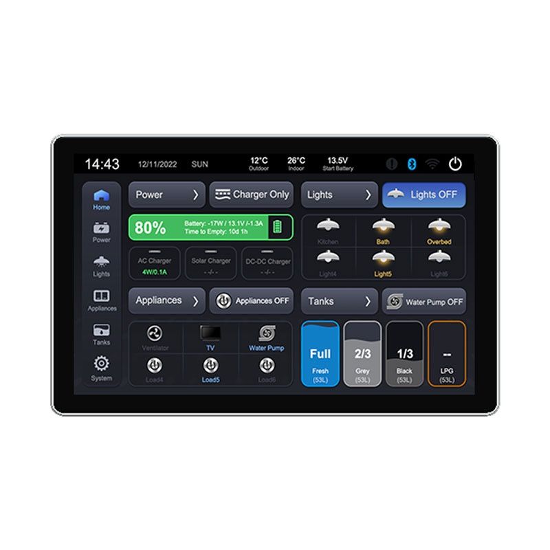 10-inch RV Central Control Center &amp; 12 Channel Switching Module