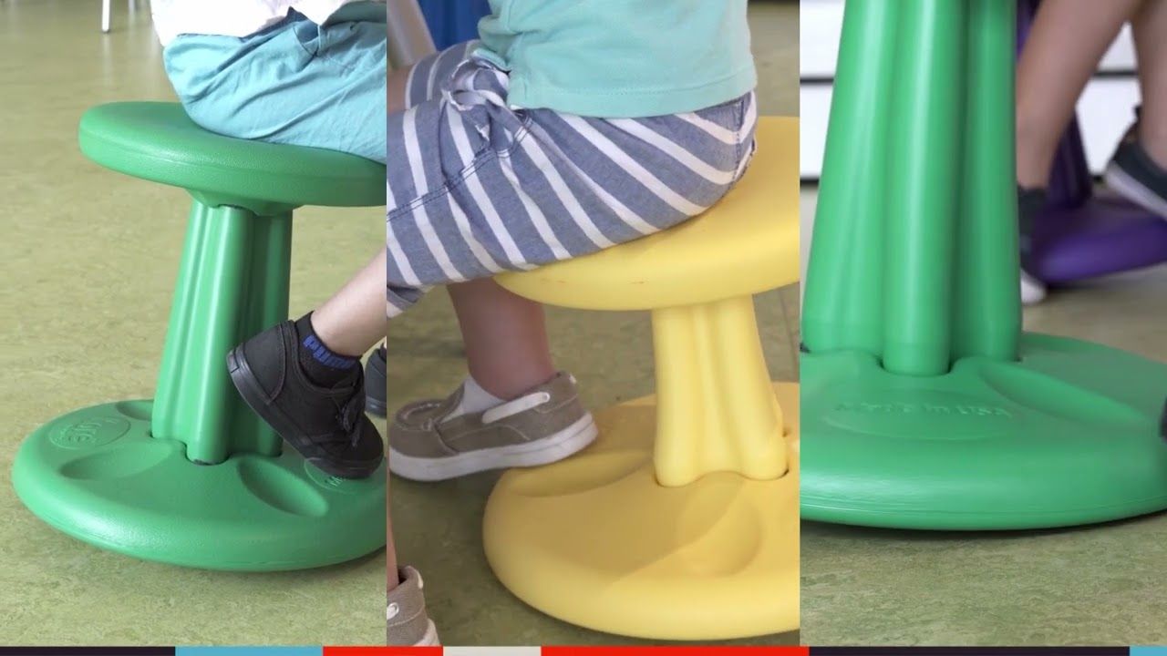 Chaise D'équilibre Jaune Pour Enfants Kore Design - Idéale Pour Bouger En Classe (4-12 Ans)