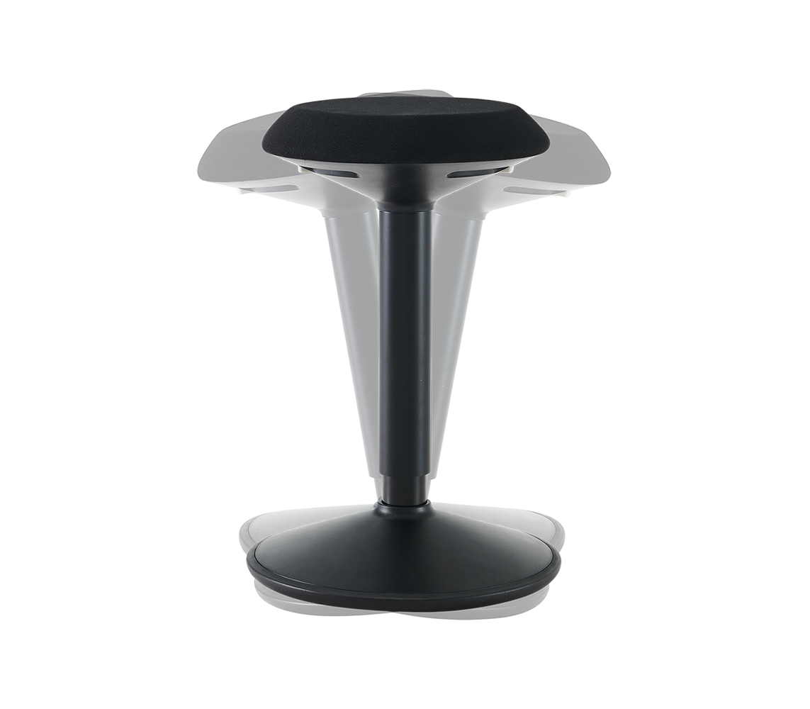 Office Adjustable Wobble Stool Tapered Fabric Seat (21” to 31”)