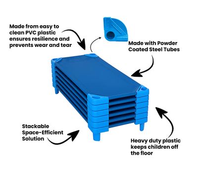 thumbnail image 2 of Set Of 4 Nap Cots For Preschool & Daycare Classrooms 2 of 13