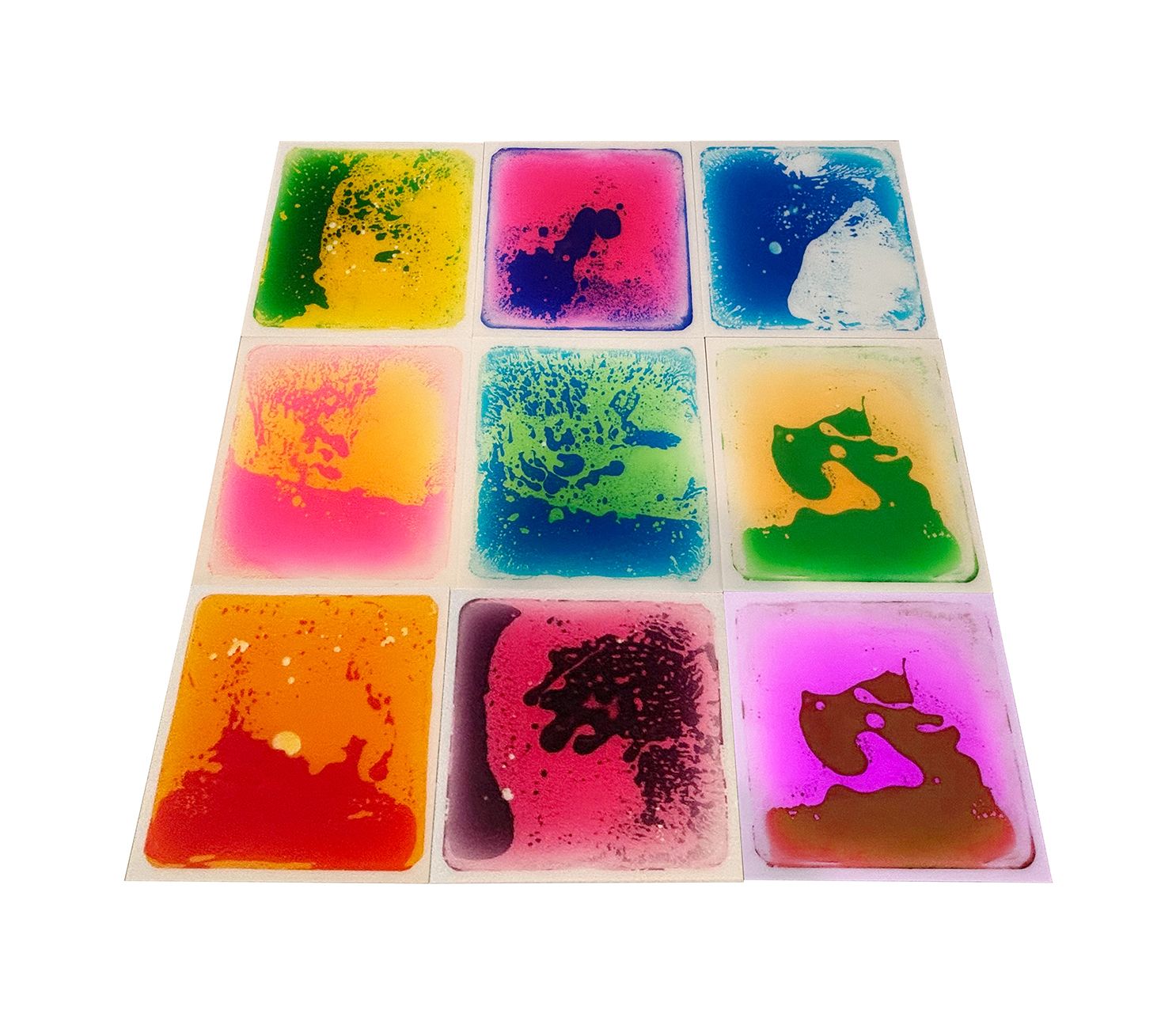 Kore Design™ Liquid Floor Tiles Assorted Color Squares (12 x 12 x 0.2 inch)