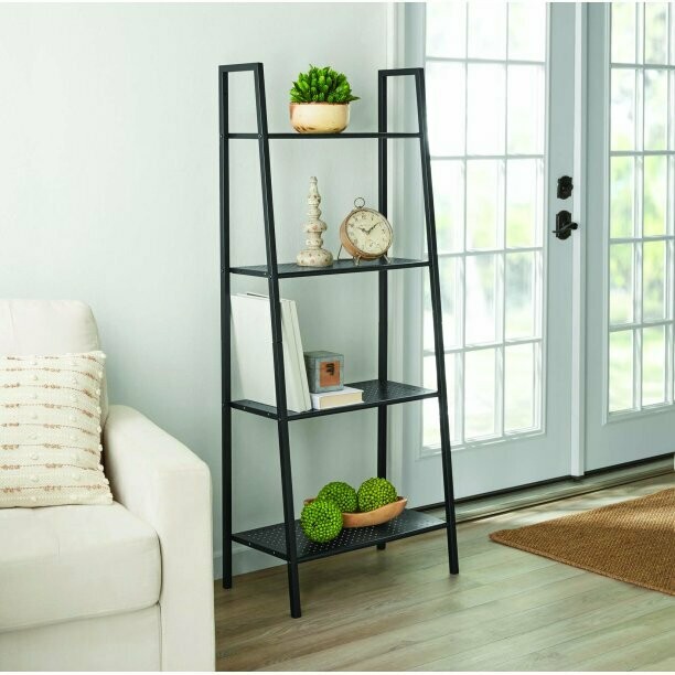 Mainstays 58&quot; 4-Shelf Metal Ladder Bookcase