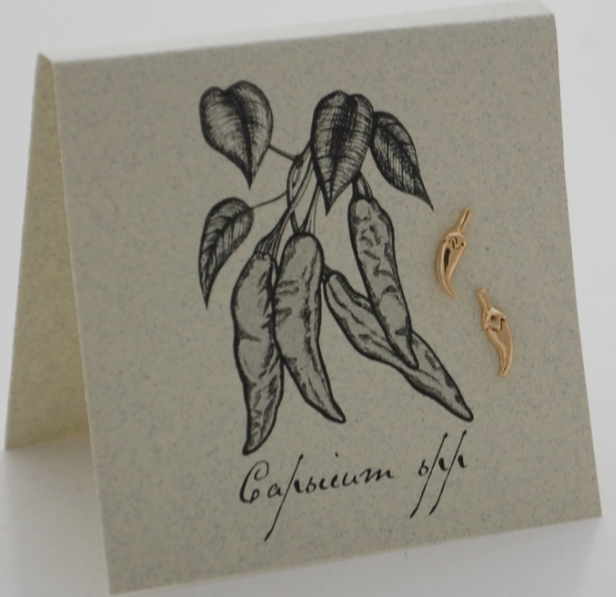 Gold Pepper Earrings