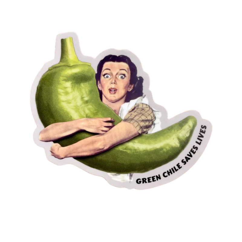 Green Chile Saves Lives Sticker