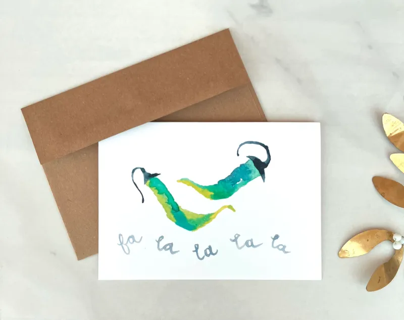 Fa La La Chile Christmas Card