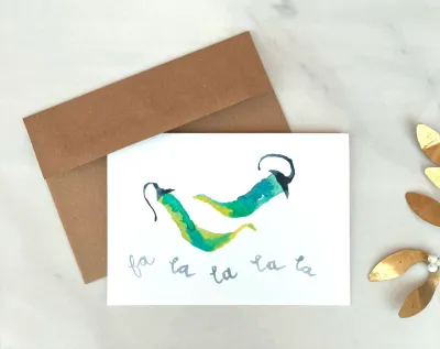 Fa La La Chile Christmas Card