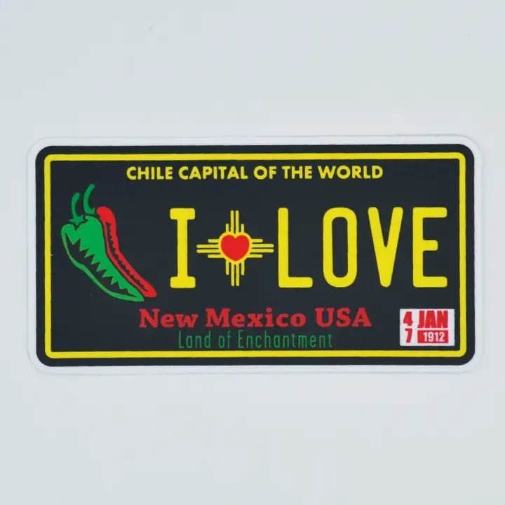 Love Love Chile Plate Sticker