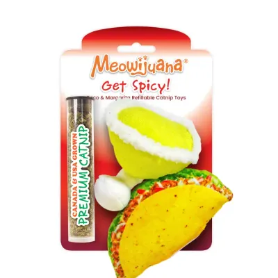 Meowijuana Get Spicy - Taco Margarita Catnip Toy Meowijuana Get Spicy - Taco Margarita Catnip Toy