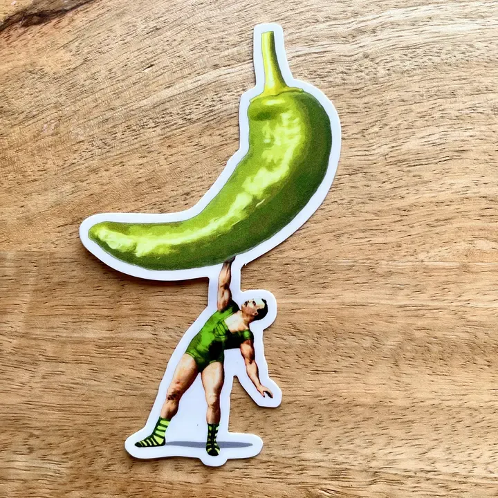 Green Chile Strongman Sticker Green Chile Strongman Sticker