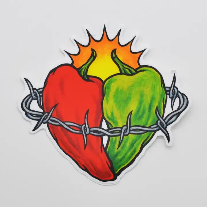 Sacred Chile Heart Decal Sacred Chile Heart Decal