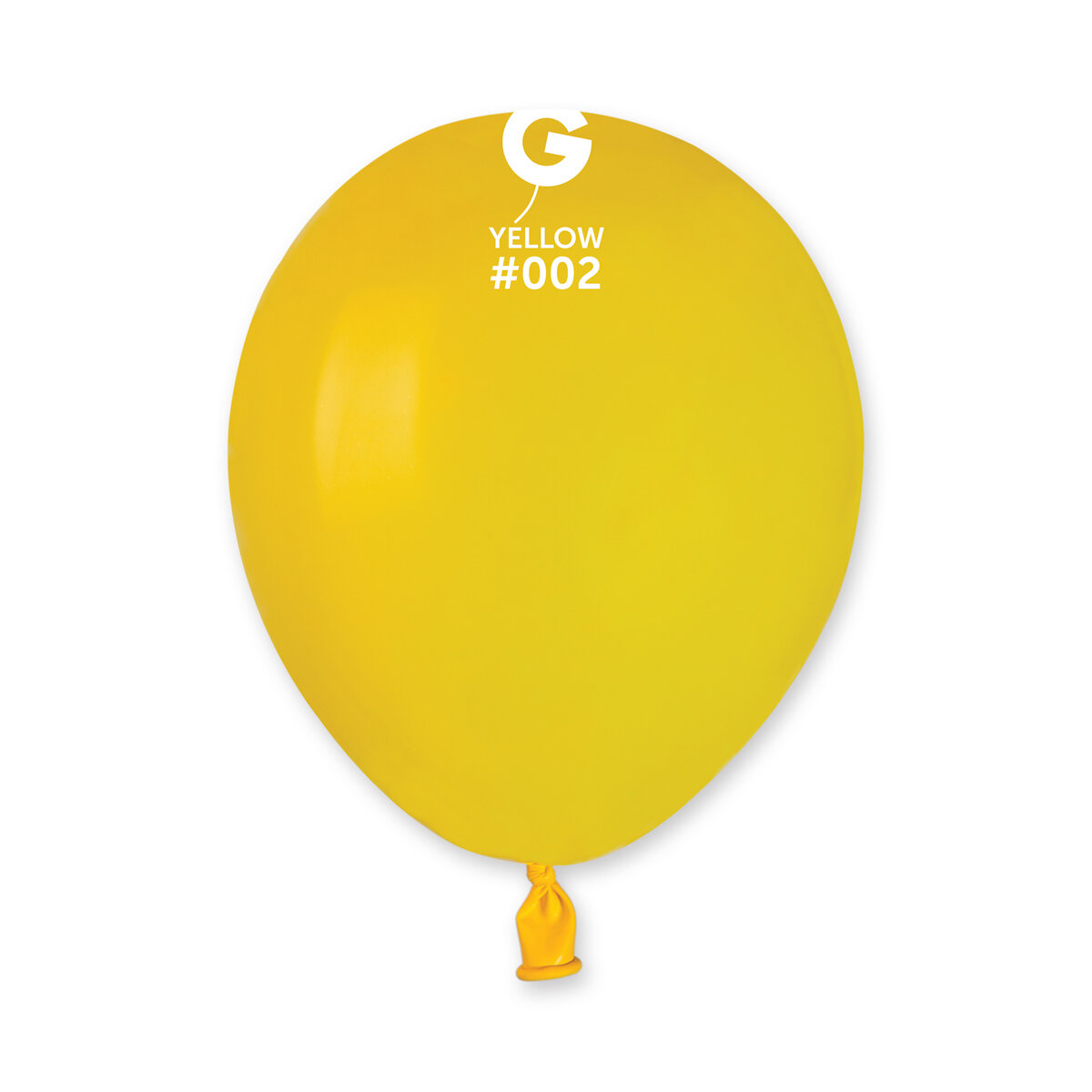 5" Standard Balloon - Solid Colour Latex - YELLOW