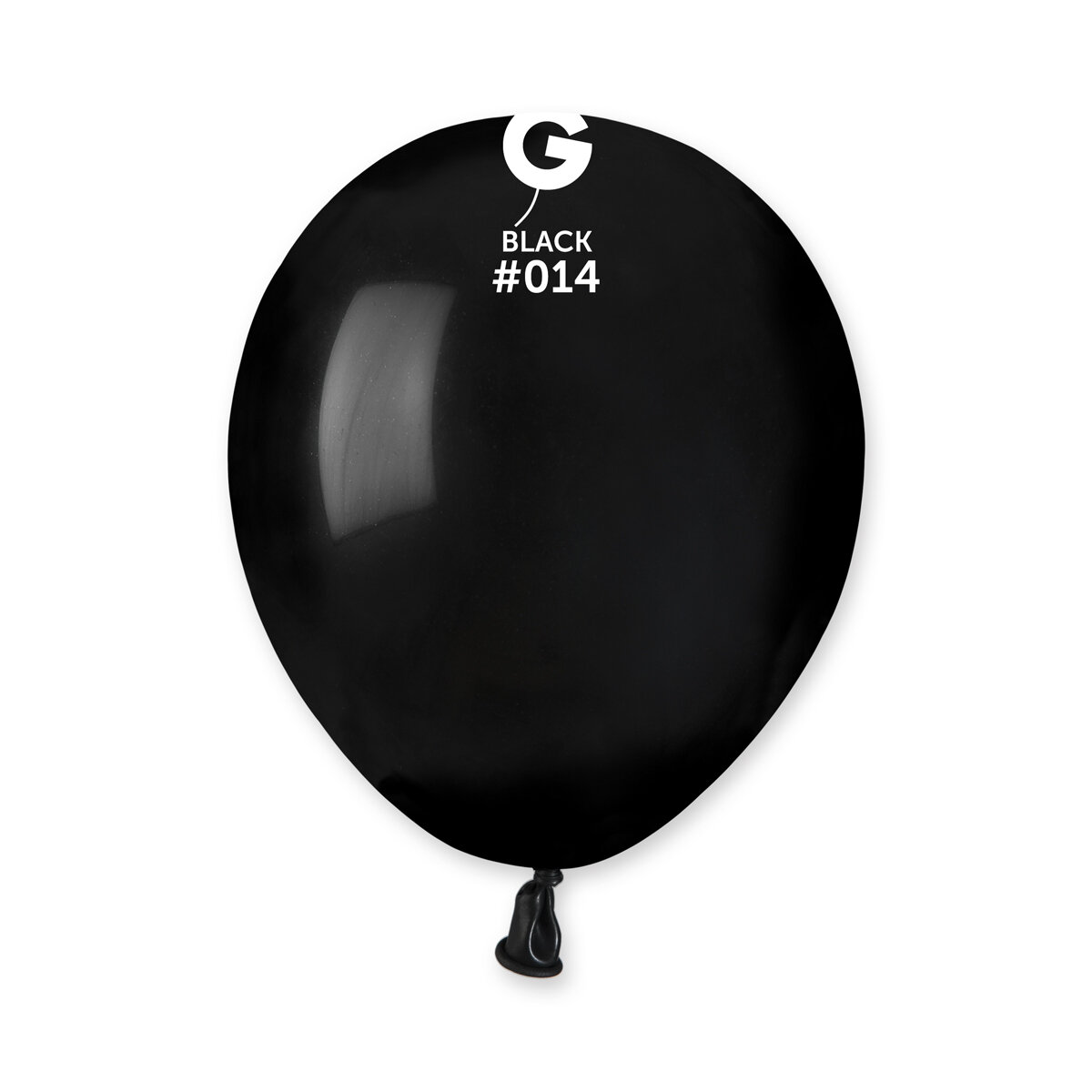 5" Standard Balloon - Solid Colour Latex - BLACK
