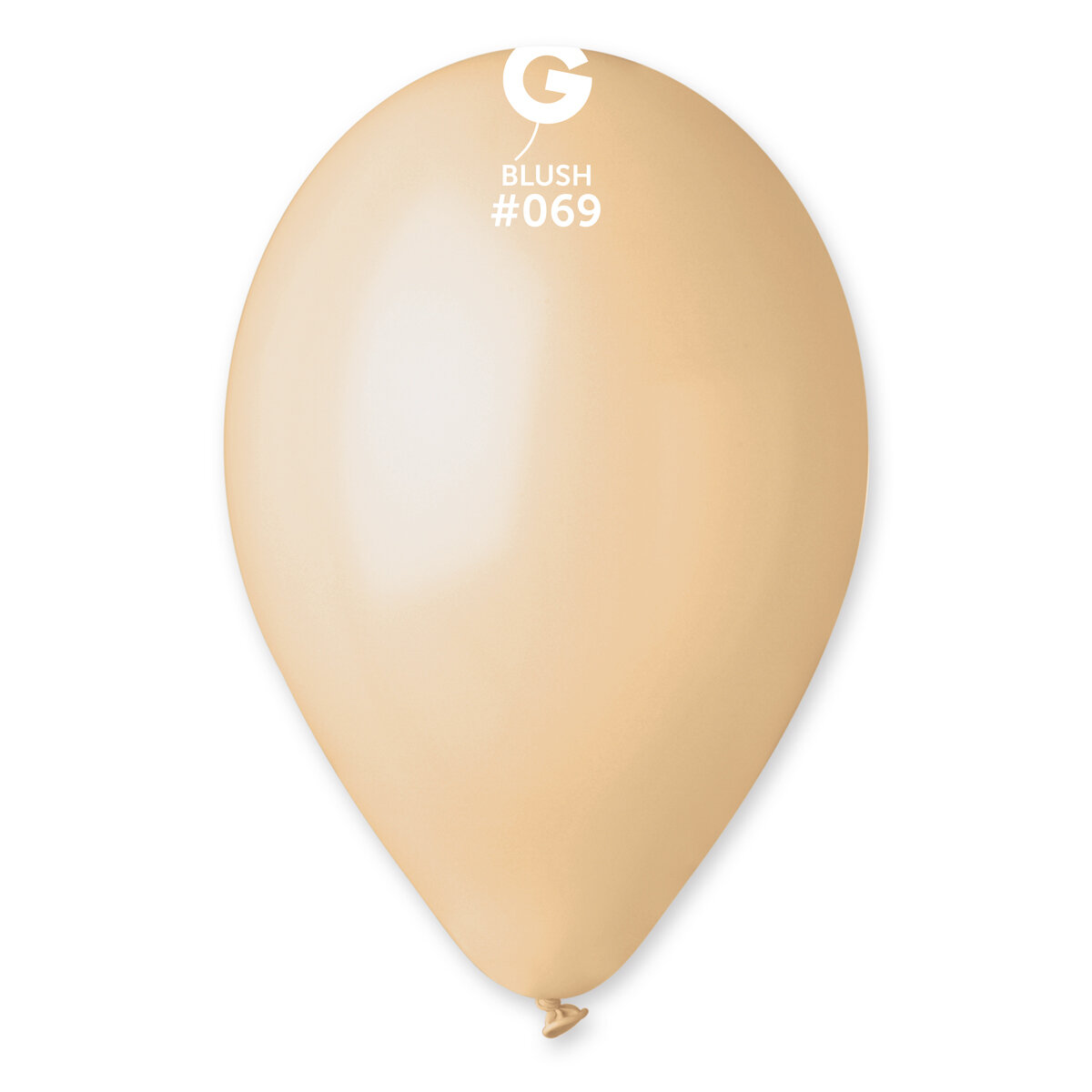 12" Standard Balloon - Solid Colour Latex -  BLUSH