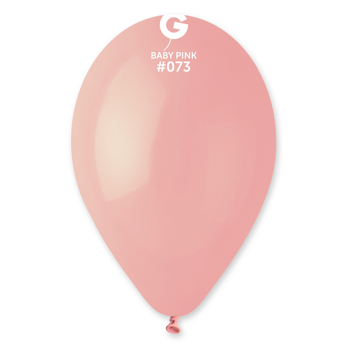 12" Standard Balloon - Solid Colour Latex -  BABY PINK