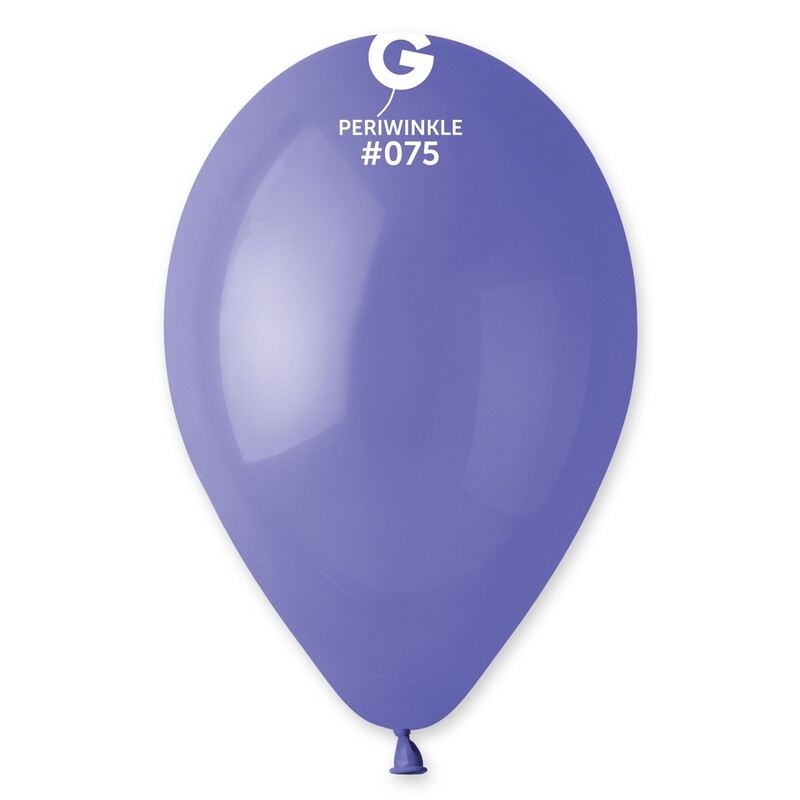 12" Standard Balloon - Solid Colour Latex -  PERIWINKLE