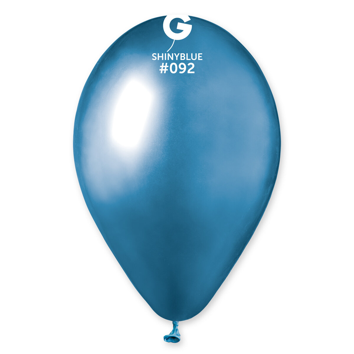 13" Shiny Balloon - Solid Colour Latex - SHINY BLUE