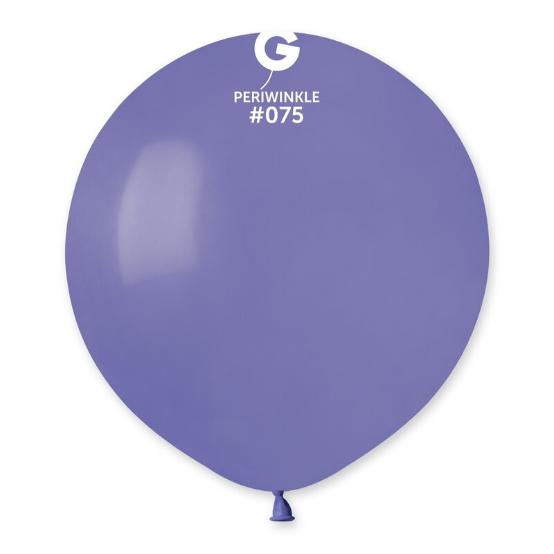 19" Standard Balloon - Solid Colour Latex - PERIWINKLE