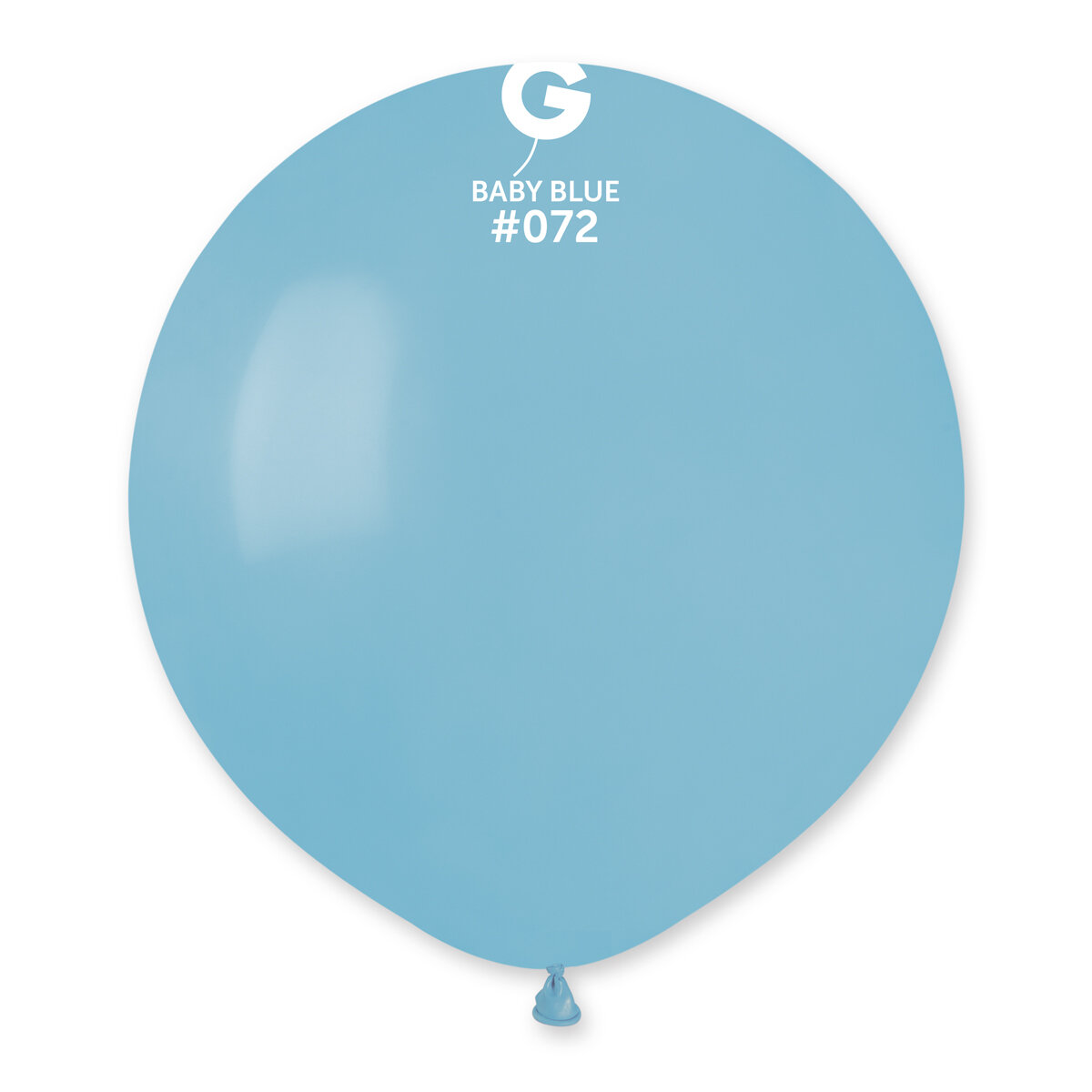 19" Standard Balloon - Solid Colour Latex - BABY BLUE