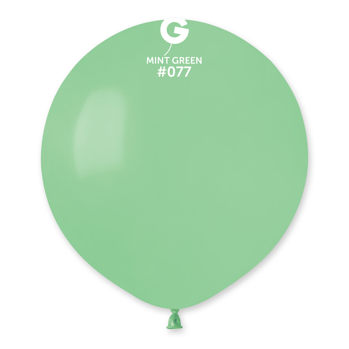 19" Standard Balloon - Solid Colour Latex - MINT GREEN