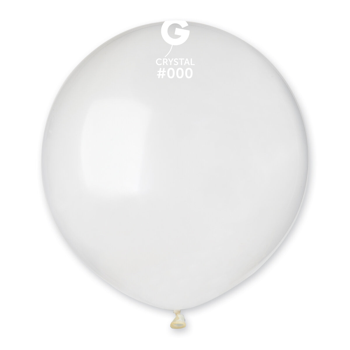 19" Crystal Balloon - Solid Colour Latex - CRYSTAL CLEAR